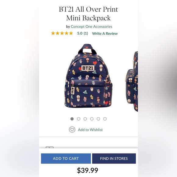 BT21 All Characters Crossbody Bag – Cute BTS Cartoon Bag with Adjustable Straps - Picture 2 of 4